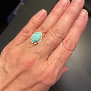 Sterling silver ring with turquoise stone